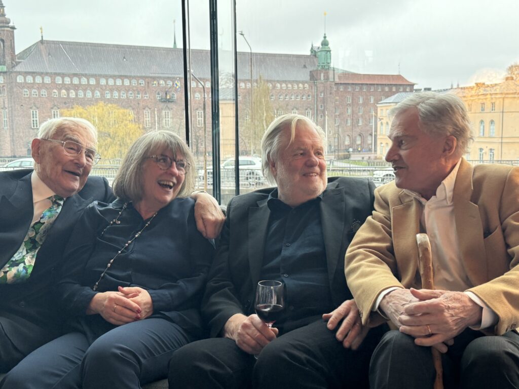 Tillsammans med Bengt Hanser, Lars Falk och Claes Bergquist. Foto: Linda Nilsson